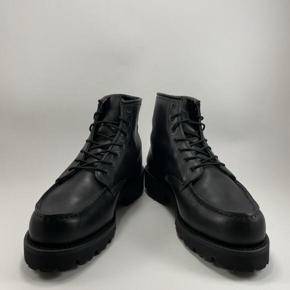 Red Wing Shoes Porter Moc 6" Lace Up Boots Womens Size 10 Black Leather 3497 - Picture 10 of 11